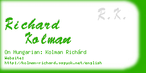 richard kolman business card
