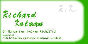 richard kolman business card